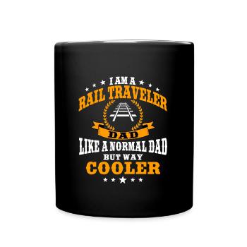 Rail Traveler Dad Father's Day - Full Color Mug - black - Front