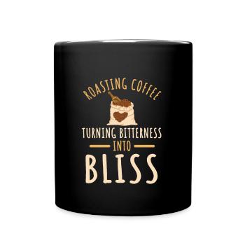 Great Coffee Roasting Quote Roasted - Full Color Mug - black - Front
