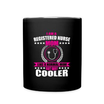 Registered Nurse Mom Mother's Day - Full Color Mug - black - Front
