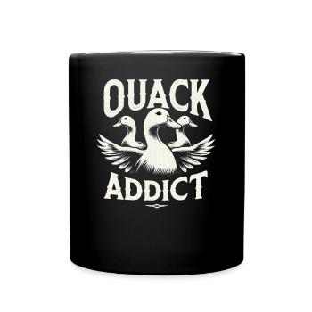 Quack Addict Duck Lover Ducky rubber duck - Full Color Mug - black - Front