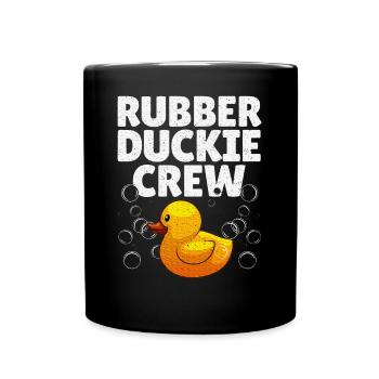 Best Rubber Duck Art Rubber Duckie Crew - Full Color Mug - black - Front