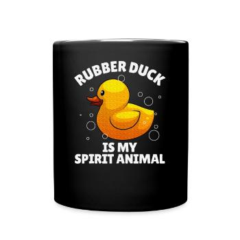 Rubber Duck Art Rubber Ducky Duck Lover - Full Color Mug - black - Front