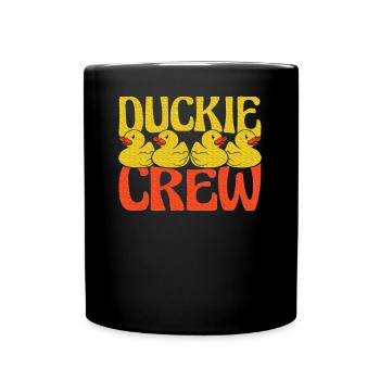 Rubber Duckie Crew Duckling Yellow Rubber Duck - Full Color Mug - black - Front