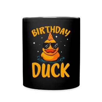Rubber Duckies Birthday Duck Rubber Duck - Full Color Mug - black - Front