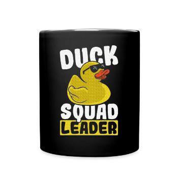 Rubber Duckie Squad Leader Rubber Duck - Full Color Mug - black - Front