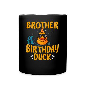 Rubber Duckies Brother Of The Birthday Duck Rubber - Full Color Mug - black - Front