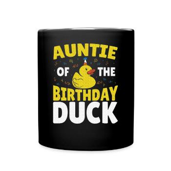 Rubber Ducky Happy Birthday Aunt Of The Rubber - Full Color Mug - black - Front