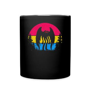 Retro Pan Mothman Pansexual Pride - Full Color Mug - black - Front