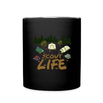 Camping Life Scout Design for proud Scouts - Full Color Mug - black - Front