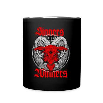 Blackcraft Sinners Are Winners Baphomet Cult - Full Color Mug - black - Front