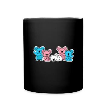 Trans Flag Koala Design for proud Trans People - Full Color Mug - black - Front