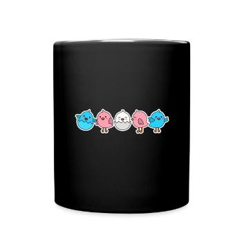 Trans Flag Chick Design for proud Trans People - Full Color Mug - black - Front