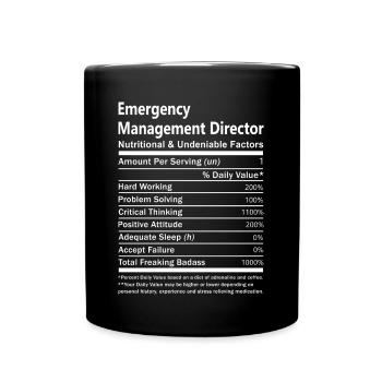 Emergency Management Director T Shirt - Nutritiona - Full Color Mug - black - Front