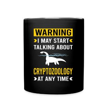 Warning Cryptozoology Cryptid Cryptids - Full Color Mug - black - Front