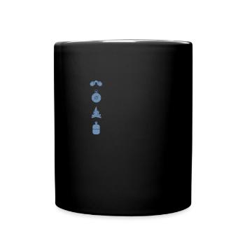 camping campfire design - Full Color Mug - black - Front