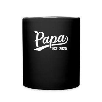 Papa 2025 Papa Since 2025 Papa Est 2025 - Full Color Mug - black - Front