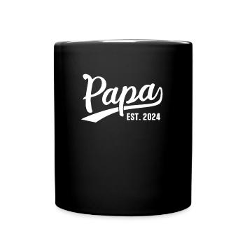 Papa 2024 Papa Since 2024 Papa Est 2024 - Full Color Mug - black - Front