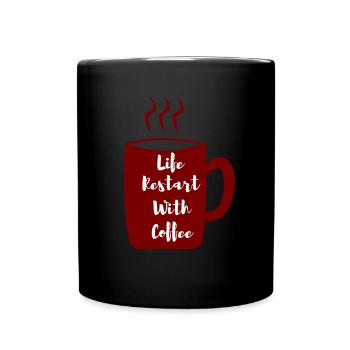 life restart - Full Color Mug - black - Front