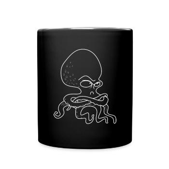 Grumpy Octopus - Full Color Mug - black - Front