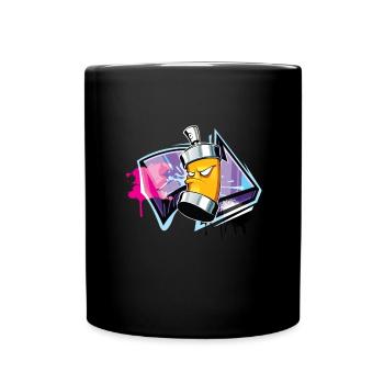 Sprayer Graffiti Street Art Spray Can - Full Color Mug - black - Front
