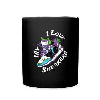I Love My Sneaker Sneaker Turnschuhe - Full Color Mug - black - Front