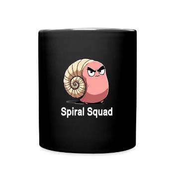 Cartoon Ammonites Fossils Prehistoric - Full Color Mug - black - Front