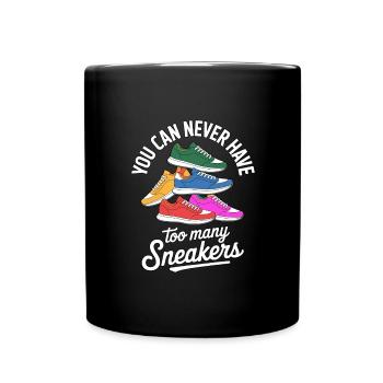To Many Sneakers Sneaker Turnschuhe - Full Color Mug - black - Front