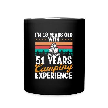 69 Year Old Camper Mountains Camping 69 Birthday - Full Color Mug - black - Front