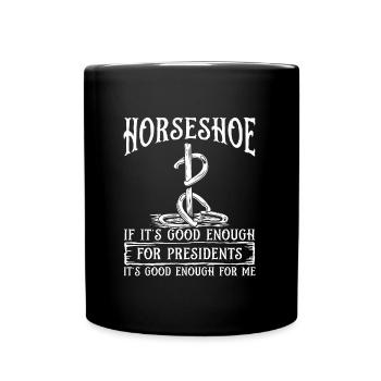 Horseshoe Tosser Throwier Horseshoe Pitching Game - Full Color Mug - black - Front