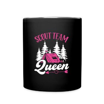 Girl Scout Leader Scout Team Queen Club Scouting - Full Color Mug - black - Front
