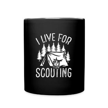 Girl Scout Leader I live for Scouting Boy Scouts - Full Color Mug - black - Front