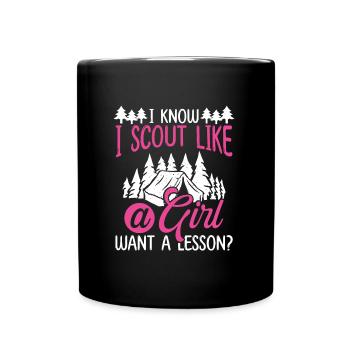 Scouting I scout like a Girl Scout Leader Club - Full Color Mug - black - Front