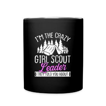 Scouting Crazy Girl Scout Leader Club Scouting - Full Color Mug - black - Front