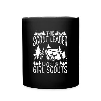 Scout Leader loves her Girl Scouts Club Scouting - Full Color Mug - black - Front