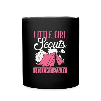 Girl Scout Leader Girl Scout stole my Sanity - Full Color Mug - black - Front