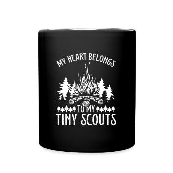 Girl Scout Leader My heart belong to tiny Scouting - Full Color Mug - black - Front