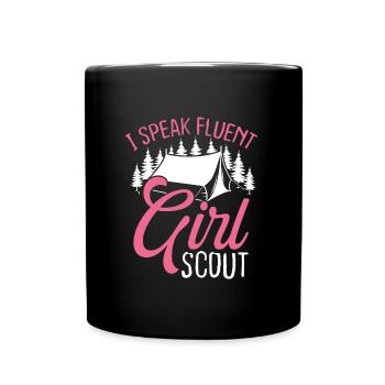 Club Scouting I speak fluent Girl Scout Leader - Full Color Mug - black - Front