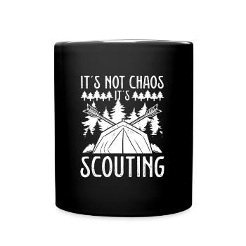 Boy Scout Leader its not Chaos its Scouting - Full Color Mug - black - Front
