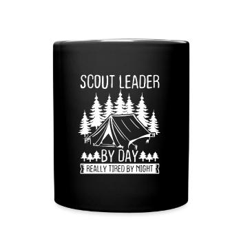 Boy Scout Leader by Day Club Scouting Girl Scouts - Full Color Mug - black - Front