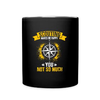 Group makes me happy Girl Scout Leader Boy Scouts - Full Color Mug - black - Front