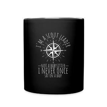 Group Girl Scout Leader not a Babysitter Boy Scout - Full Color Mug - black - Front