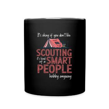 Group Smart People Hobby Girl Scout Leader Scouts - Full Color Mug - black - Front