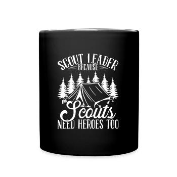 Girl SCout Leader Scouts need Heroes too Scouting - Full Color Mug - black - Front