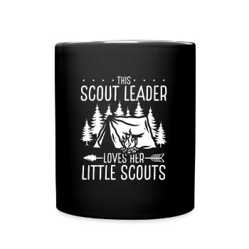 Scouting This Girl Scout loves her little Scout - Full Color Mug - black - Front
