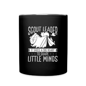 Girl Scout Leader Takes a big Heart Scouting Tours - Full Color Mug - black - Front