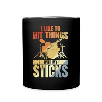 Drum Set Joke - Full Color Mug - black - Front
