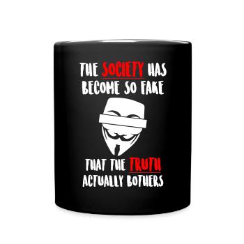 Fake Society Anonymous - Full Color Mug - black - Front