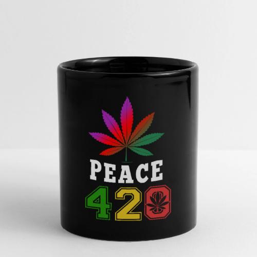 In Cheek 420 Peace & Herb Weed Marijuana Design - Full Color Mug