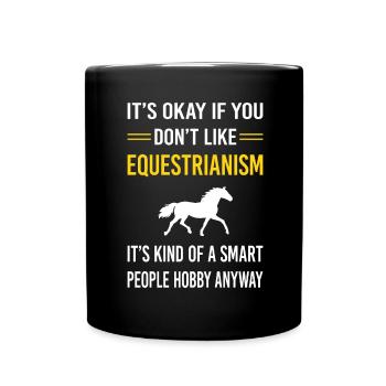 Equestrianism Horse Horseback Riding Rider - Full Color Mug - black - Front
