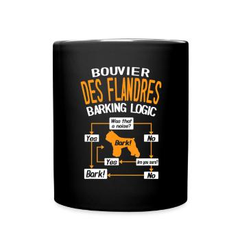 Bouvier Des Flandres Bark Logic - Full Color Mug - black - Front